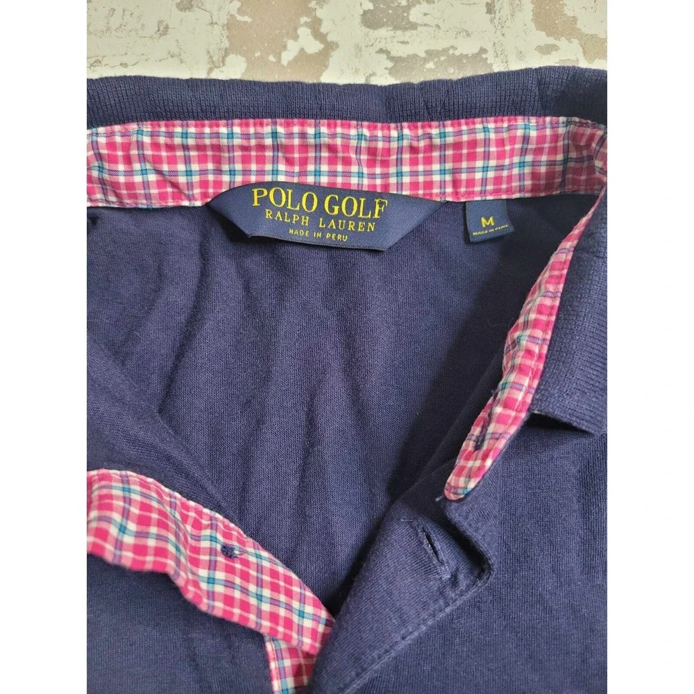 Polo Golf by‎ Ralph Lauren Navy Polo Shirt Size Medium Preppy Short Sleeve